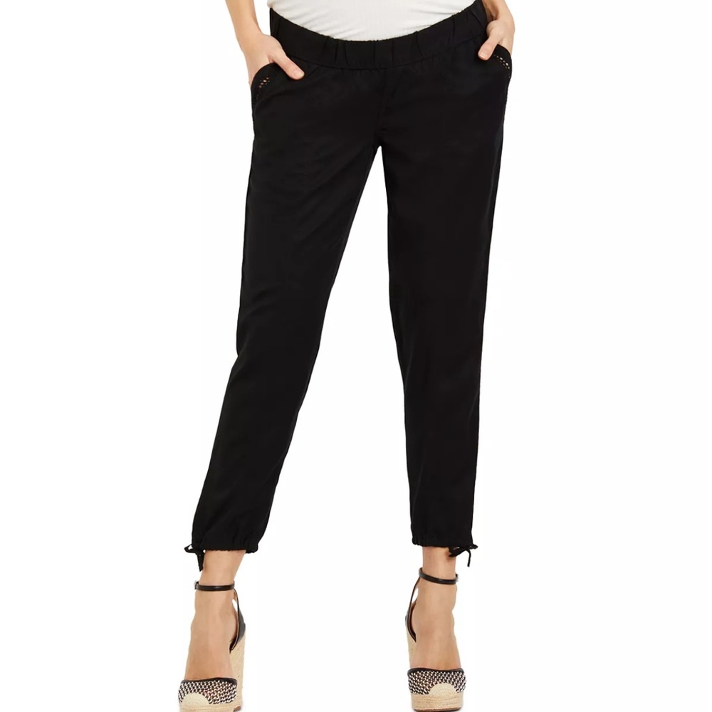 Jessica Simpson Under the Belly Straight-leg Maternity Pant-Black-Large